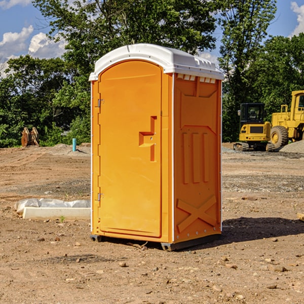 how often are the porta potties cleaned and serviced during a rental period in Raymond MS